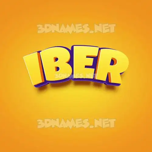 iber in Orange Toon style - 3D name wallpaper iber in Orange Toon style - 3D name wallpaper