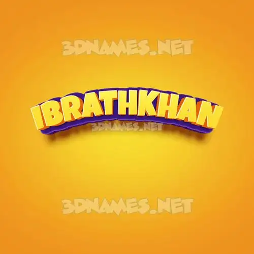 ibrathkhan in Orange Toon style - 3D name wallpaper ibrathkhan in Orange Toon style - 3D name wallpaper