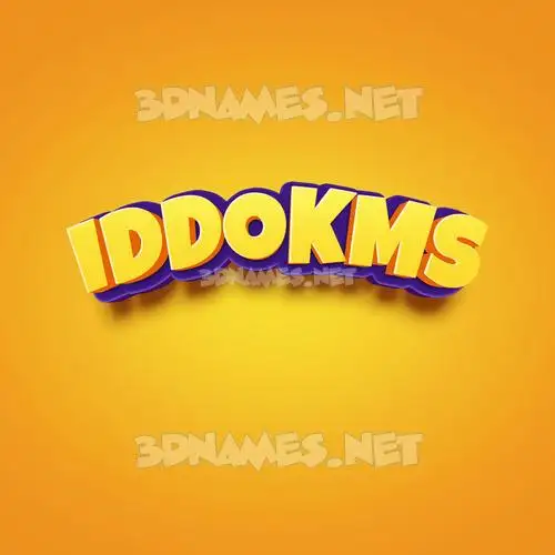 iddokms in Orange Toon style - 3D name wallpaper iddokms in Orange Toon style - 3D name wallpaper