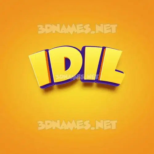 idil in Orange Toon style - 3D name wallpaper idil in Orange Toon style - 3D name wallpaper