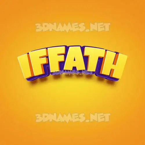 iffath in Orange Toon style - 3D name wallpaper iffath in Orange Toon style - 3D name wallpaper