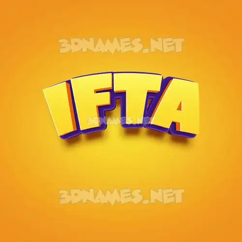 ifta in Orange Toon style - 3D name wallpaper ifta in Orange Toon style - 3D name wallpaper