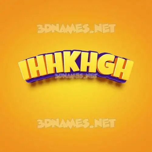 ihhkhgh in Orange Toon style - 3D name wallpaper ihhkhgh in Orange Toon style - 3D name wallpaper