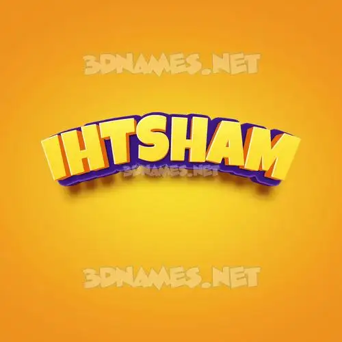 ihtsham in Orange Toon style - 3D name wallpaper ihtsham in Orange Toon style - 3D name wallpaper