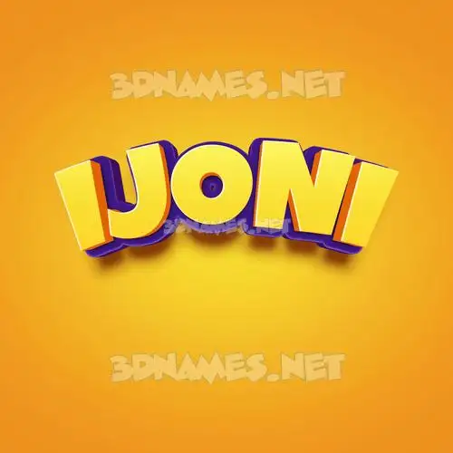 ijoni in Orange Toon style - 3D name wallpaper ijoni in Orange Toon style - 3D name wallpaper