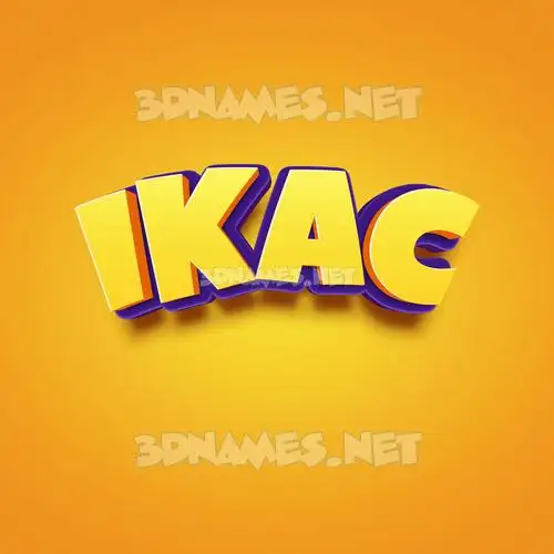 ikac in Orange Toon style - 3D name wallpaper ikac in Orange Toon style - 3D name wallpaper