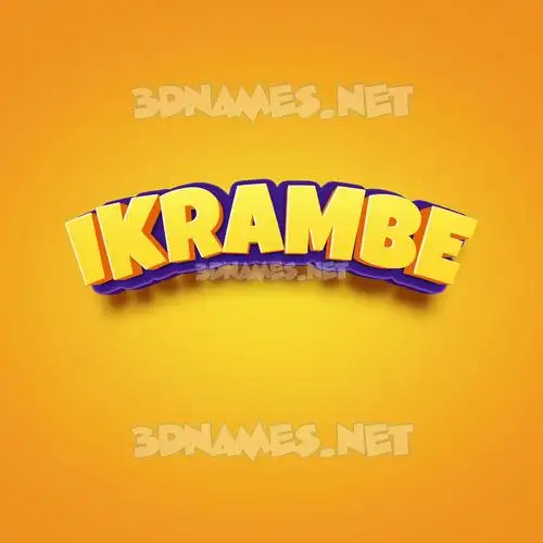 ikrambe in Orange Toon style - 3D name wallpaper ikrambe in Orange Toon style - 3D name wallpaper