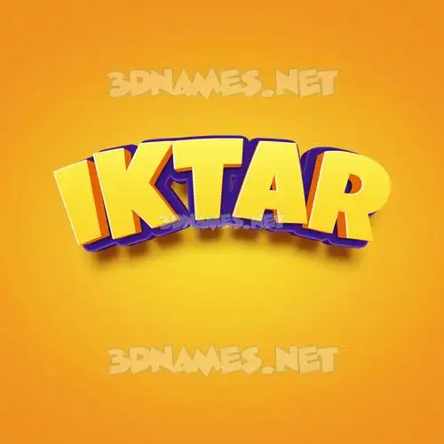 iktar in Orange Toon style - 3D name wallpaper iktar in Orange Toon style - 3D name wallpaper