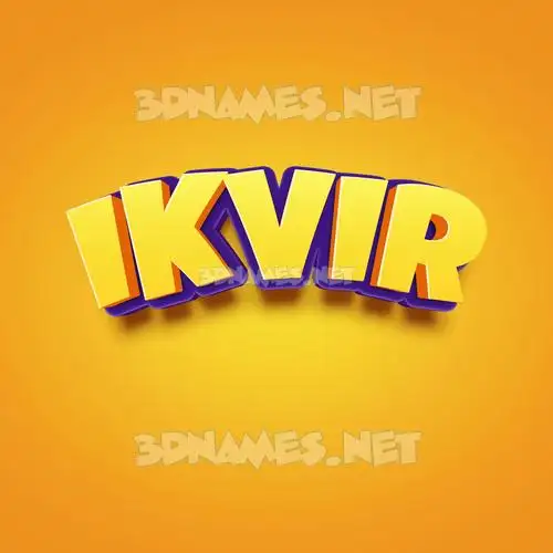 ikvir in Orange Toon style - 3D name wallpaper ikvir in Orange Toon style - 3D name wallpaper