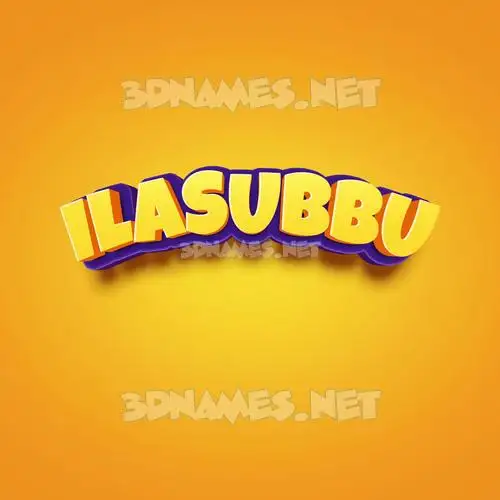 ilasubbu in Orange Toon style - 3D name wallpaper ilasubbu in Orange Toon style - 3D name wallpaper