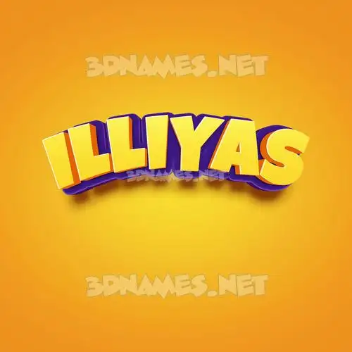 illiyas in Orange Toon style - 3D name wallpaper illiyas in Orange Toon style - 3D name wallpaper