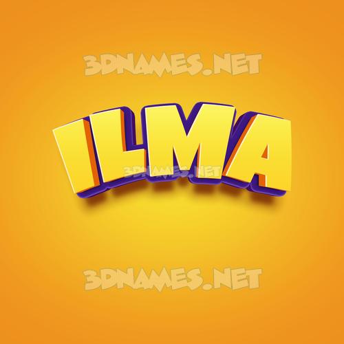Preview of Orange Toon 3D name for "ilma"
