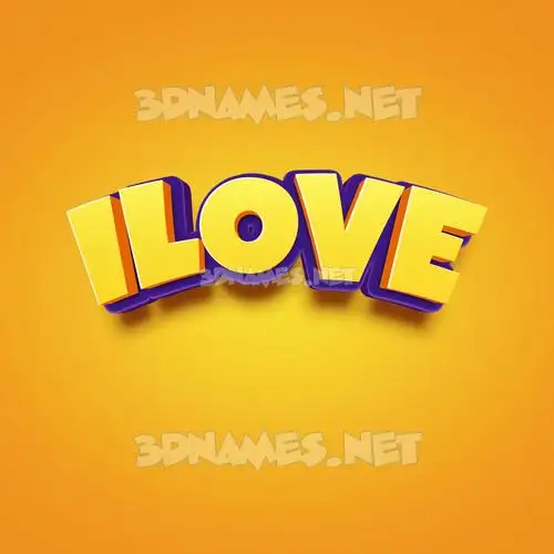 ilove in Orange Toon style - 3D name wallpaper ilove in Orange Toon style - 3D name wallpaper
