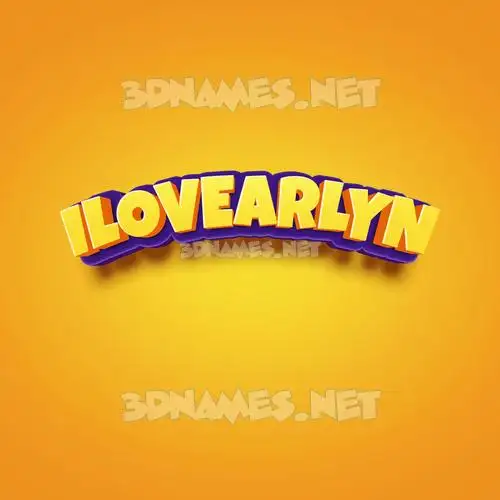 ilovearlyn in Orange Toon style - 3D name wallpaper ilovearlyn in Orange Toon style - 3D name wallpaper