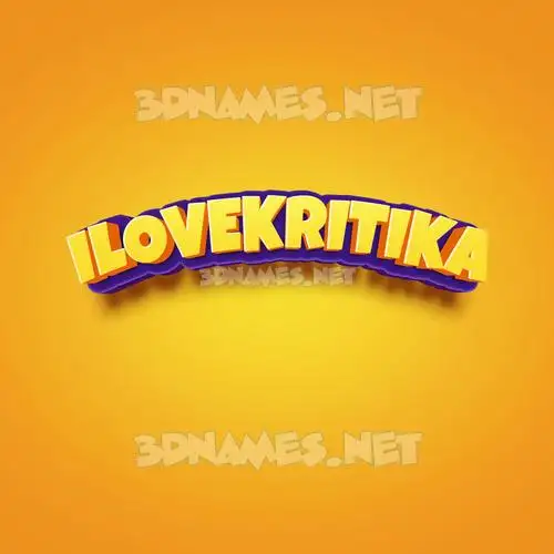 ilovekritika in Orange Toon style - 3D name wallpaper ilovekritika in Orange Toon style - 3D name wallpaper