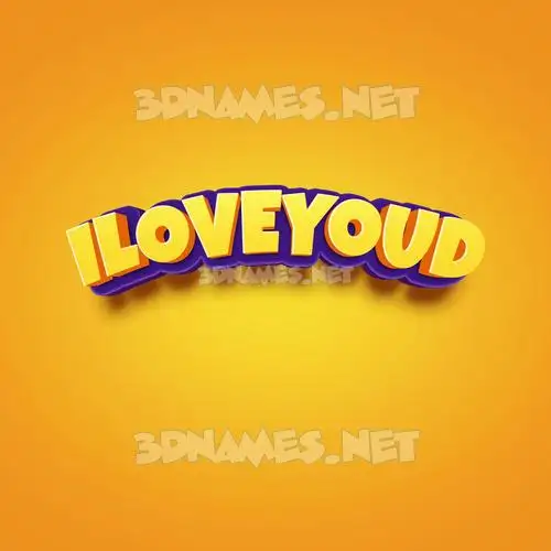 iloveyoud in Orange Toon style - 3D name wallpaper iloveyoud in Orange Toon style - 3D name wallpaper