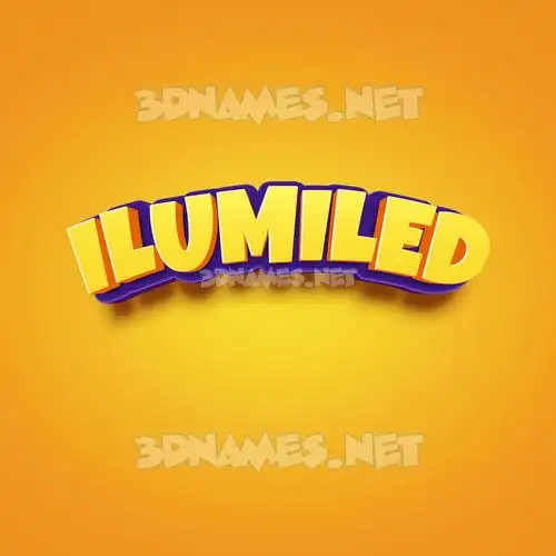 ilumiled in Orange Toon style - 3D name wallpaper ilumiled in Orange Toon style - 3D name wallpaper
