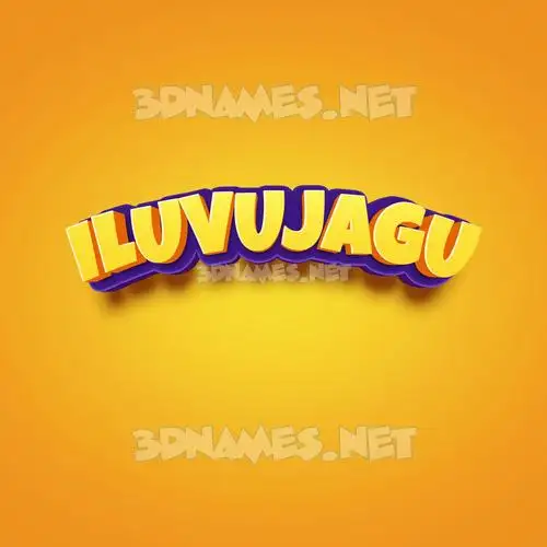 iluvujagu in Orange Toon style - 3D name wallpaper iluvujagu in Orange Toon style - 3D name wallpaper