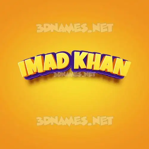 imad khan in Orange Toon style - 3D name wallpaper imad khan in Orange Toon style - 3D name wallpaper