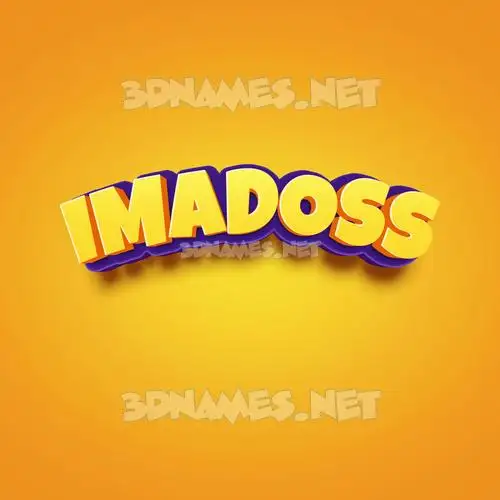 imadoss in Orange Toon style - 3D name wallpaper