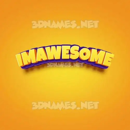 imawesome in Orange Toon style - 3D name wallpaper imawesome in Orange Toon style - 3D name wallpaper