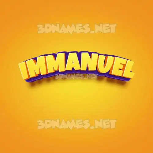 immanuel in Orange Toon style - 3D name wallpaper