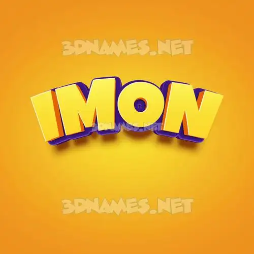 imon in Orange Toon style - 3D name wallpaper imon in Orange Toon style - 3D name wallpaper