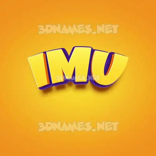 imu in Orange Toon style - 3D name wallpaper