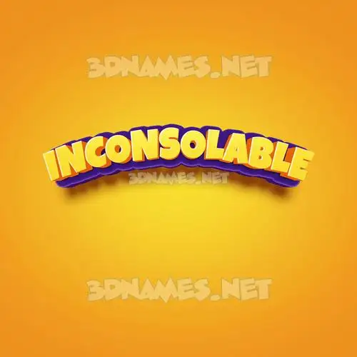 inconsolable in Orange Toon style - 3D name wallpaper
