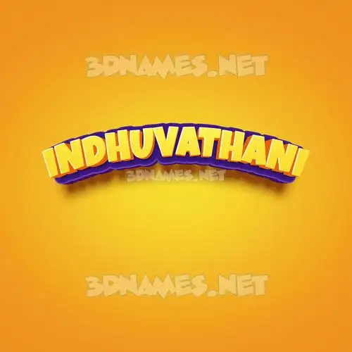 indhuvathani in Orange Toon style - 3D name wallpaper indhuvathani in Orange Toon style - 3D name wallpaper