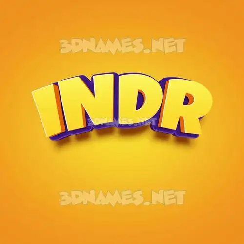 indr in Orange Toon style - 3D name wallpaper indr in Orange Toon style - 3D name wallpaper