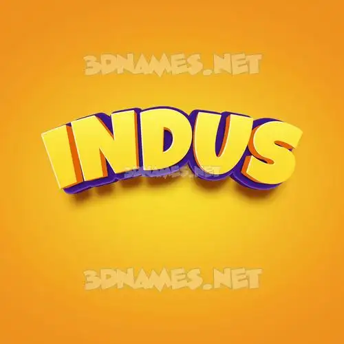 indus in Orange Toon style - 3D name wallpaper indus in Orange Toon style - 3D name wallpaper