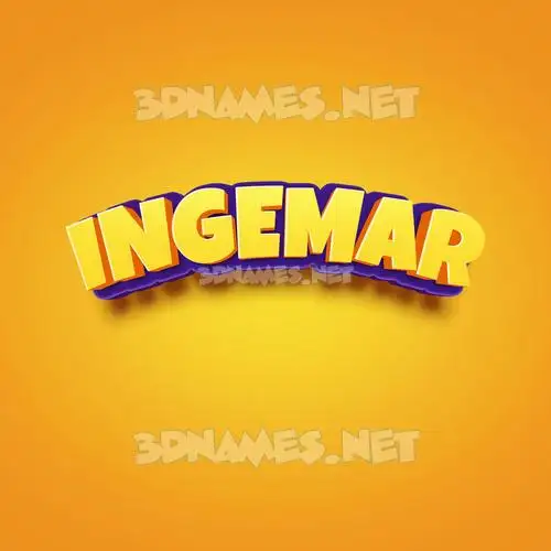 ingemar in Orange Toon style - 3D name wallpaper