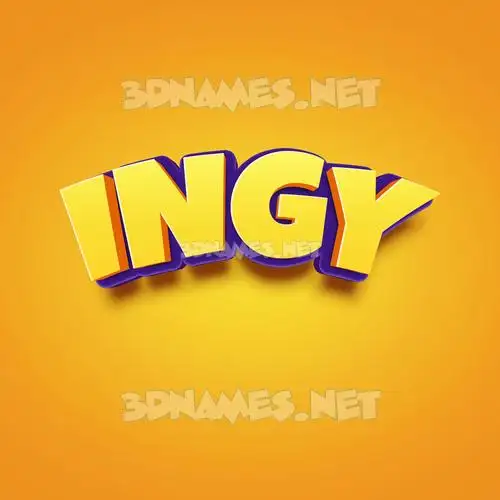 ingy in Orange Toon style - 3D name wallpaper