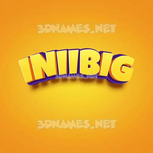 iniibig in Orange Toon style - 3D name wallpaper iniibig in Orange Toon style - 3D name wallpaper