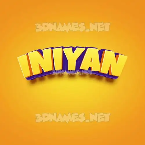 iniyan in Orange Toon style - 3D name wallpaper iniyan in Orange Toon style - 3D name wallpaper