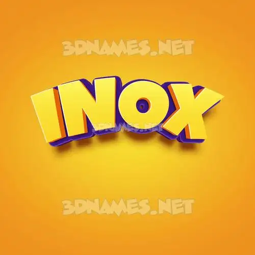 inox in Orange Toon style - 3D name wallpaper