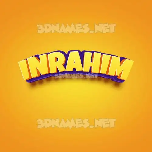 inrahim in Orange Toon style - 3D name wallpaper inrahim in Orange Toon style - 3D name wallpaper