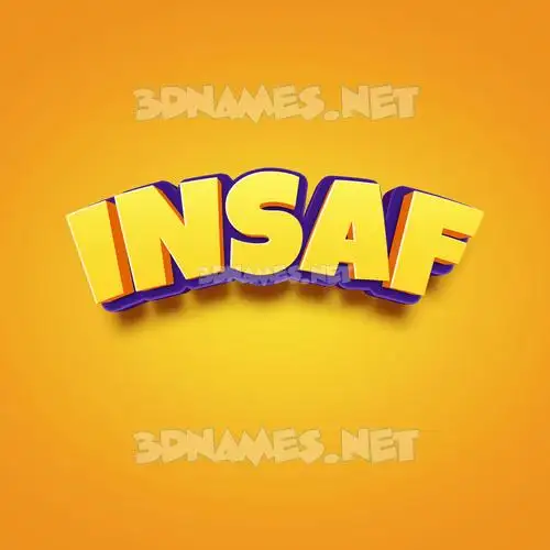 insaf in Orange Toon style - 3D name wallpaper insaf in Orange Toon style - 3D name wallpaper