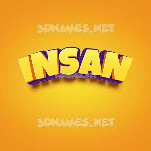 insan in Orange Toon style - 3D name wallpaper insan in Orange Toon style - 3D name wallpaper