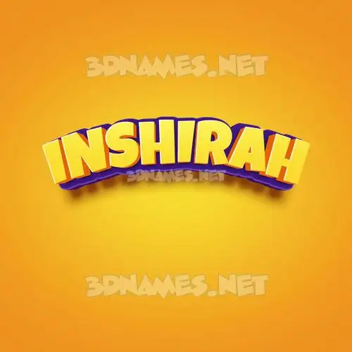 inshirah in Orange Toon style - 3D name wallpaper inshirah in Orange Toon style - 3D name wallpaper