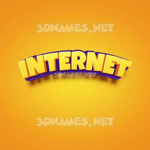 internet in Orange Toon style - 3D name wallpaper internet in Orange Toon style - 3D name wallpaper