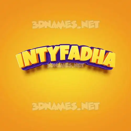 intyfadha in Orange Toon style - 3D name wallpaper intyfadha in Orange Toon style - 3D name wallpaper