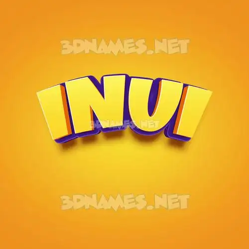 inui in Orange Toon style - 3D name wallpaper inui in Orange Toon style - 3D name wallpaper