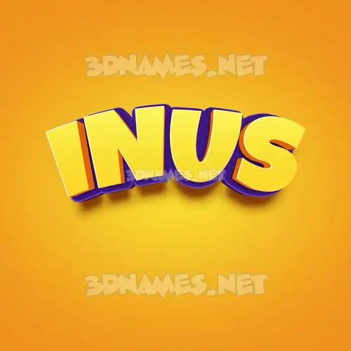 inus in Orange Toon style - 3D name wallpaper inus in Orange Toon style - 3D name wallpaper