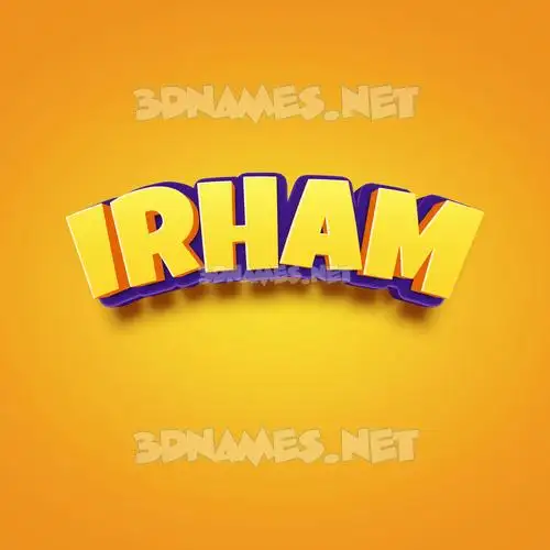 irham in Orange Toon style - 3D name wallpaper irham in Orange Toon style - 3D name wallpaper