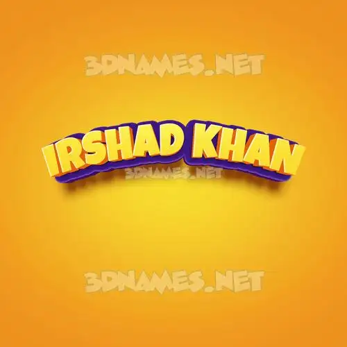irshad khan in Orange Toon style - 3D name wallpaper irshad khan in Orange Toon style - 3D name wallpaper