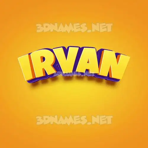 irvan in Orange Toon style - 3D name wallpaper irvan in Orange Toon style - 3D name wallpaper