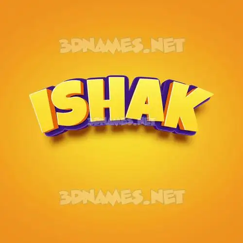 ishak in Orange Toon style - 3D name wallpaper ishak in Orange Toon style - 3D name wallpaper