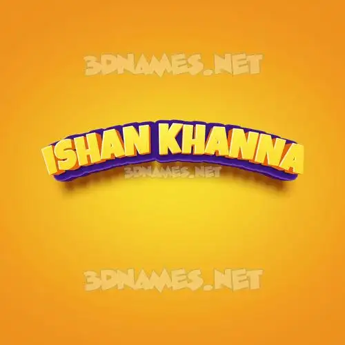 ishan khanna in Orange Toon style - 3D name wallpaper